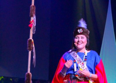 Miss Indian World contestant talking