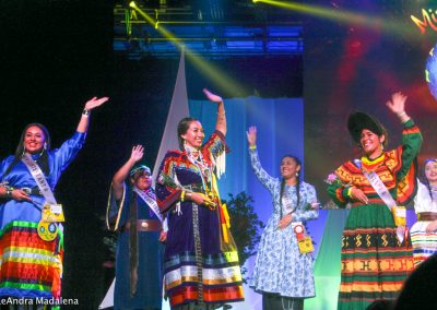 Miss Indian World contestants waving