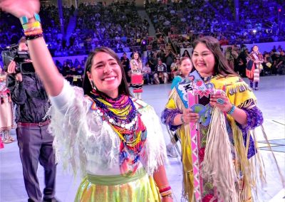 Miss Indian World waving