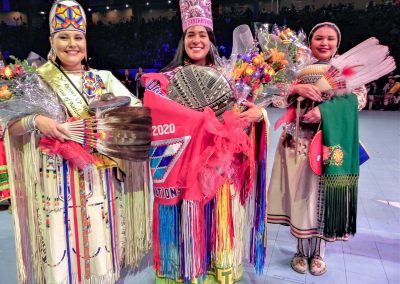 Miss Indian World being congratulated