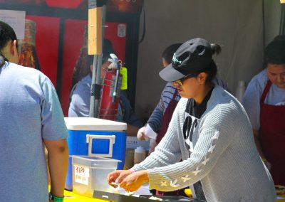 Woman at Food stand