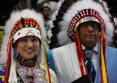 man and woman in headdresses