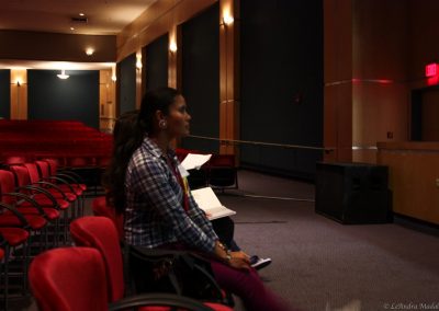 woman watching performance