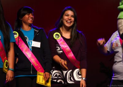 contestants on stage