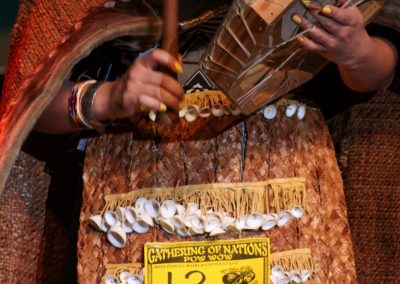 woman playing drum