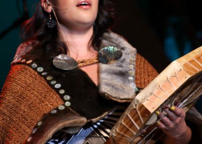 woman playing drum