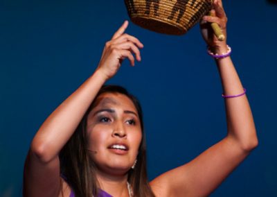 woman holding basket