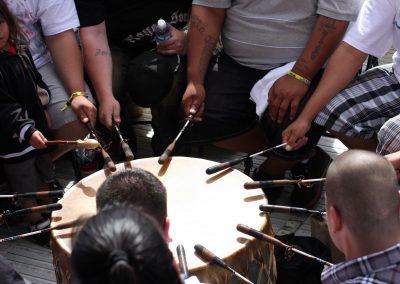 men playing drum