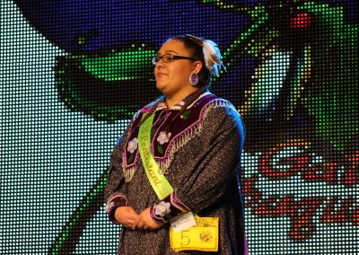 Miss Indian World contestant talking