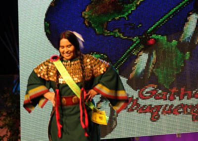 Miss Indian World contestant talking