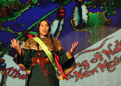 Miss Indian World contestant talking