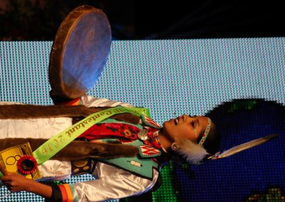 Miss Indian World contestant talking