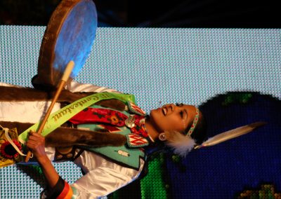 Miss Indian World contestant talking