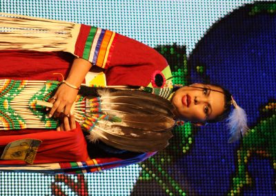 Miss Indian World contestant talking