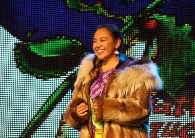 Miss Indian World contestant talking