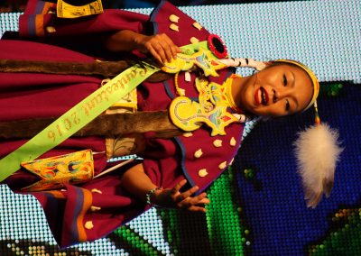 Miss Indian World contestant talking