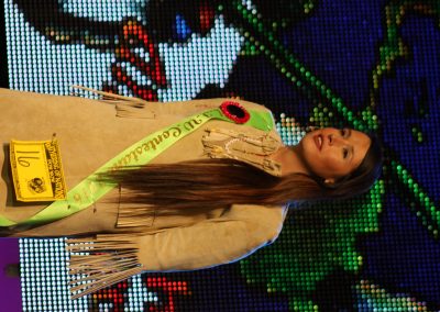 Miss Indian World contestant talking