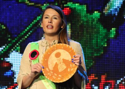 Miss Indian World contestant talking