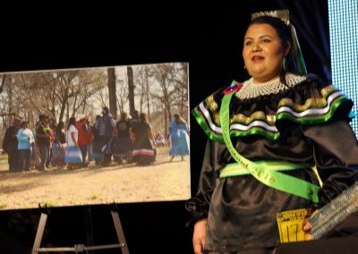 Miss Indian World contestant talking