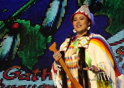 Miss Indian World contestant talking