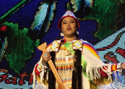 Miss Indian World contestant talking