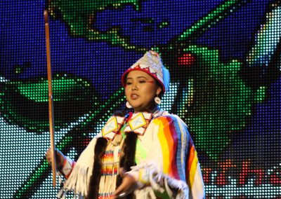 Miss Indian World contestant talking