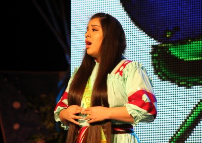 Miss Indian World contestant talking