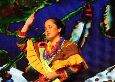 Miss Indian World contestant talking