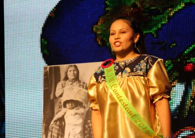 Miss Indian World contestant talking