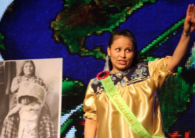 Miss Indian World contestant talking