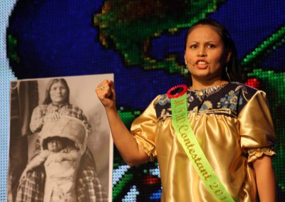 Miss Indian World contestant talking