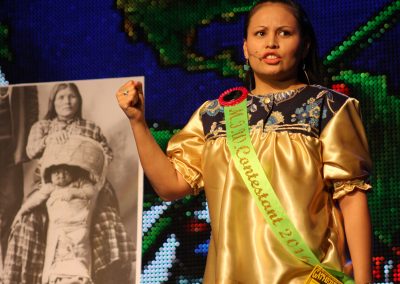 Miss Indian World contestant talking