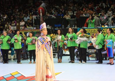 Miss Indian World talking
