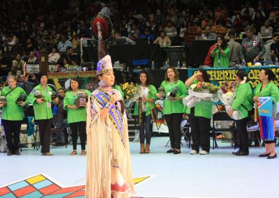 Miss Indian World talking