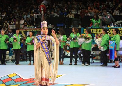 Miss Indian World talking